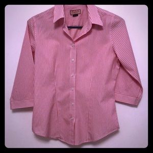 Thomas Pink 3/4 sleeve bottom down shirt